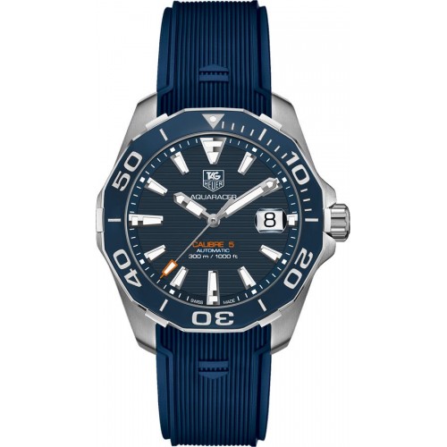 Tag Heuer Aquaracer Calibre 5 Men's Diving Watch Blue Dial WAY211C-FT6155 Tag Heuer Aquaracer Calibre 5 Men's Diving Watch Blue Dial WAY211C-FT6155